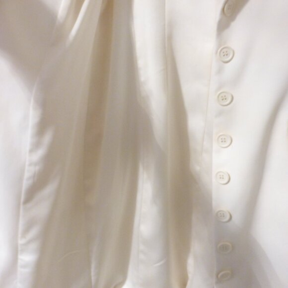 GUESS off white cream blazer overcoat with padded puffy shoulders - Picture 9 of 16